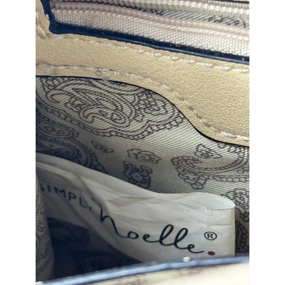 Simply Noelle Straw Woven Crossbody‎ Bag Beige Tan Multi Color Accent strap - Picture 11 of 12